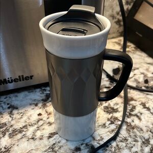 Mueller Travel Mug with Black Handle